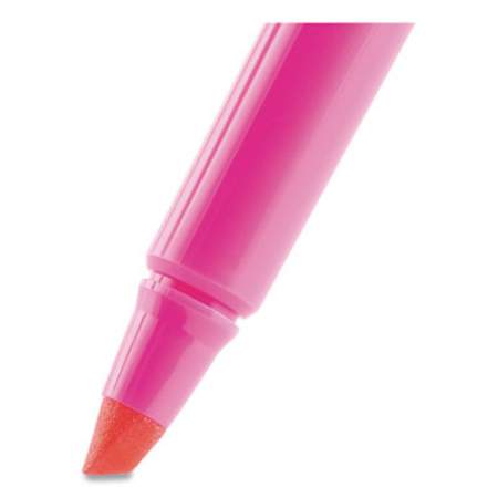 BIC Brite Liner Highlighter, Fluorescent Pink Ink, Chisel Tip, Pink/Black Barrel, Dozen (BL11PK)