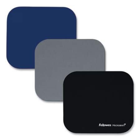 Fellowes Mouse Pad w/Microban, Nonskid Base, 9 x 8, Navy (5933801)