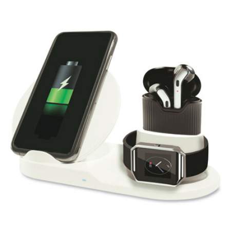 Itek 3-in-1 Qi Wireless Charging Stand, USB-C Cable, Black (WSC61772)