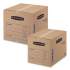 Bankers Box SmoothMove Basic Moving Boxes, Large, Regular Slotted Container (RSC), 18" x 18" x 24", Brown Kraft/Blue, 15/Carton (7714001)
