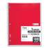 Mead Spiral Notebook, 3-Hole Punched, 1 Subject, Medium/College Rule, Randomly Assorted Covers, 11 x 8, 100 Sheets (06622)