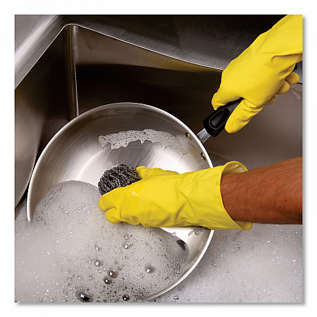 Stainless Steel Scrubber, Large Size, 2.5 x 2.75, Steel Gray, 12/Carton (50)