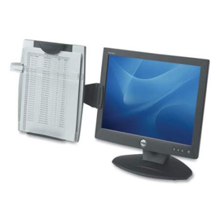 Fellowes Office Suites Monitor Mount Copyholder, 150 Sheet Capacity, Plastic, Black/Silver (8033301)