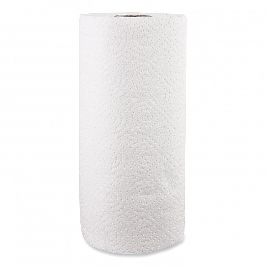 Kitchen Roll Towels, 2-Ply, 11 x 8.8, White, 100/Roll, 30 Rolls/Carton (1220CT)
