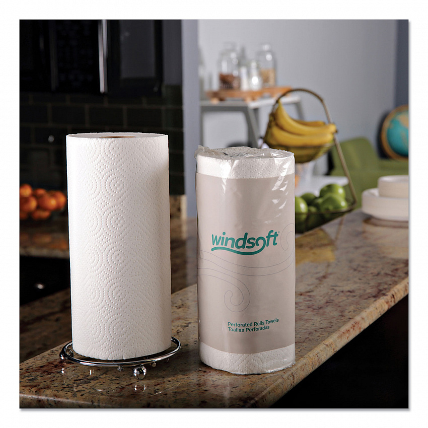 Kitchen Roll Towels, 2-Ply, 11 x 8.8, White, 100/Roll, 30 Rolls/Carton (1220CT)