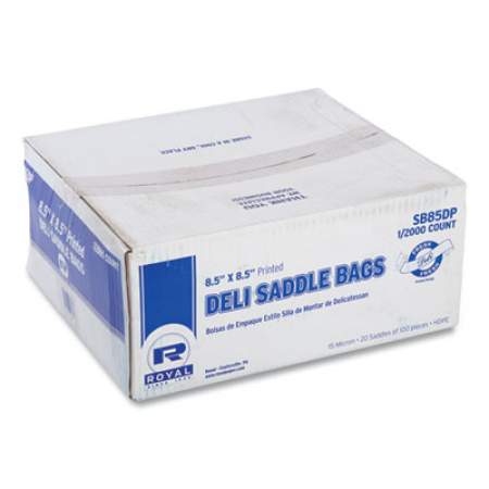 AmerCareRoyal Saddle Bags, 8.5" x 8.5", Clear, 2,000/Carton (SB85DP)
