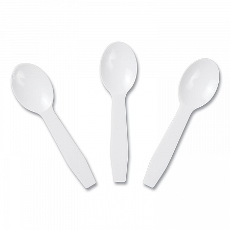 Polystyrene Taster Spoons, Plastic, 3