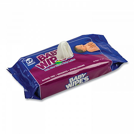 Baby Wipes Refill Pack, 8 x 7, Unscented, White, 80/Pack, 12 Packs/Carton (RPBWUR80)