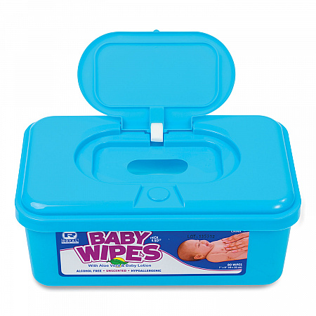 Baby Wipes Tub, Unscented, White, 80/Tub, 12 Tubs/Carton (RPBWU80)