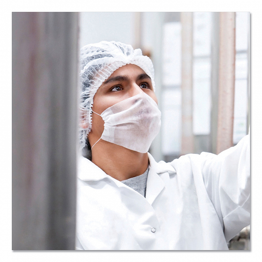 Latex-Free Operating Room Cap, Pleated, Spun-Bonded Polypropylene, 21", White, 100 Caps/Pack, 10 Packs/Carton (RP110NWP)