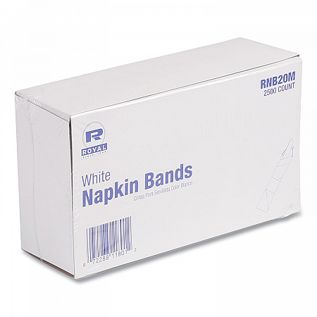 Napkin Bands, White, 1.5