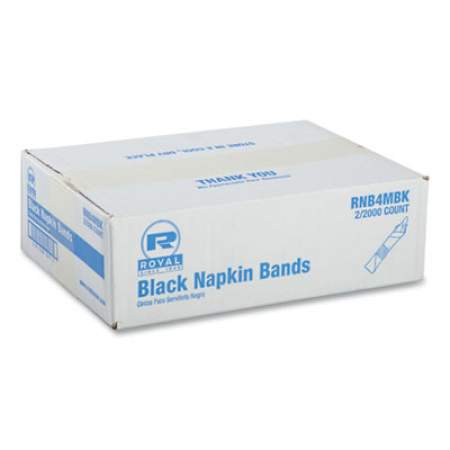 AmerCareRoyal Napkin Bands, Paper, Black, 1 1/2", 4000/Carton (RNB4MBK)