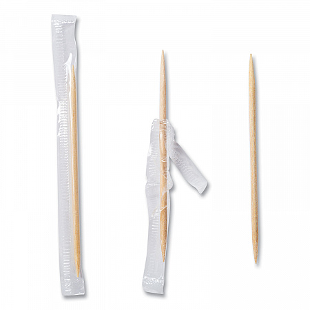 Cello-Wrapped Round Wood Toothpicks, Mint, 2.5