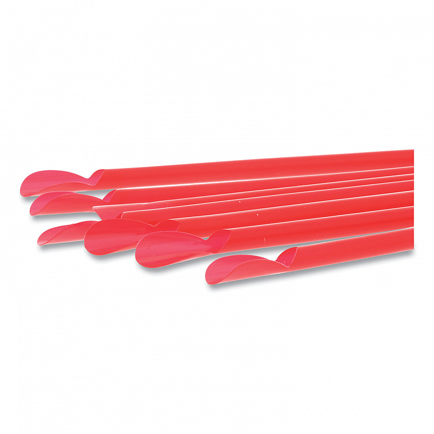 Jumbo Spoon Straw, 10.25", Plastic, Red, 300/Pack, 18 Packs/Carton (RJSS10)