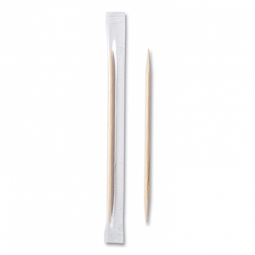 Cello-Wrapped Round Wood Toothpicks, 2.5", Natural, 1,000/Box, 15 Boxes/Carton (RIW15)