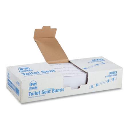 AmerCareRoyal Toilet Seat Bands, Brown/White, 2,000/Carton (RHM3)