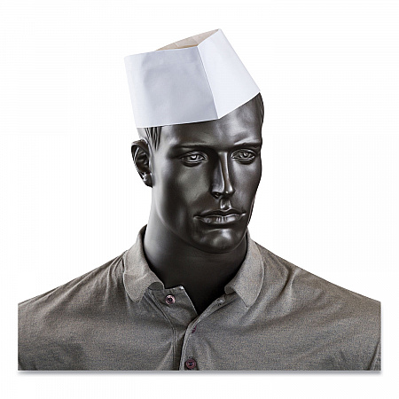 Classy Cap, Crepe Paper, Adjustable, One Size Fits All, White, 100 Caps/Pack, 10 Packs/Carton (RCC2W)