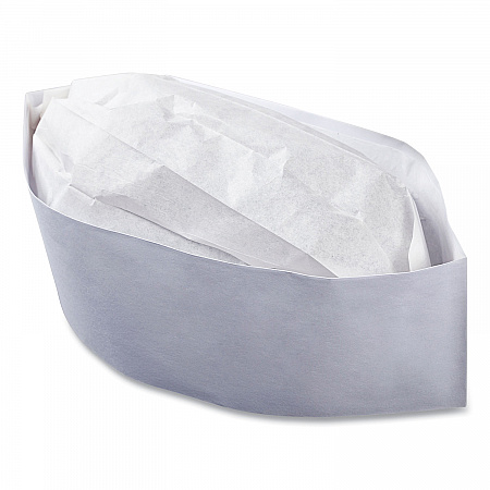 Classy Cap, Crepe Paper, Adjustable, One Size Fits All, White, 100 Caps/Pack, 10 Packs/Carton (RCC2W)