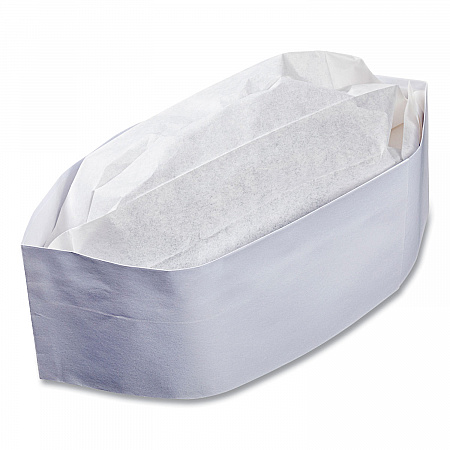 Classy Cap, Crepe Paper, Adjustable, One Size Fits All, White, 100 Caps/Pack, 10 Packs/Carton (RCC2W)