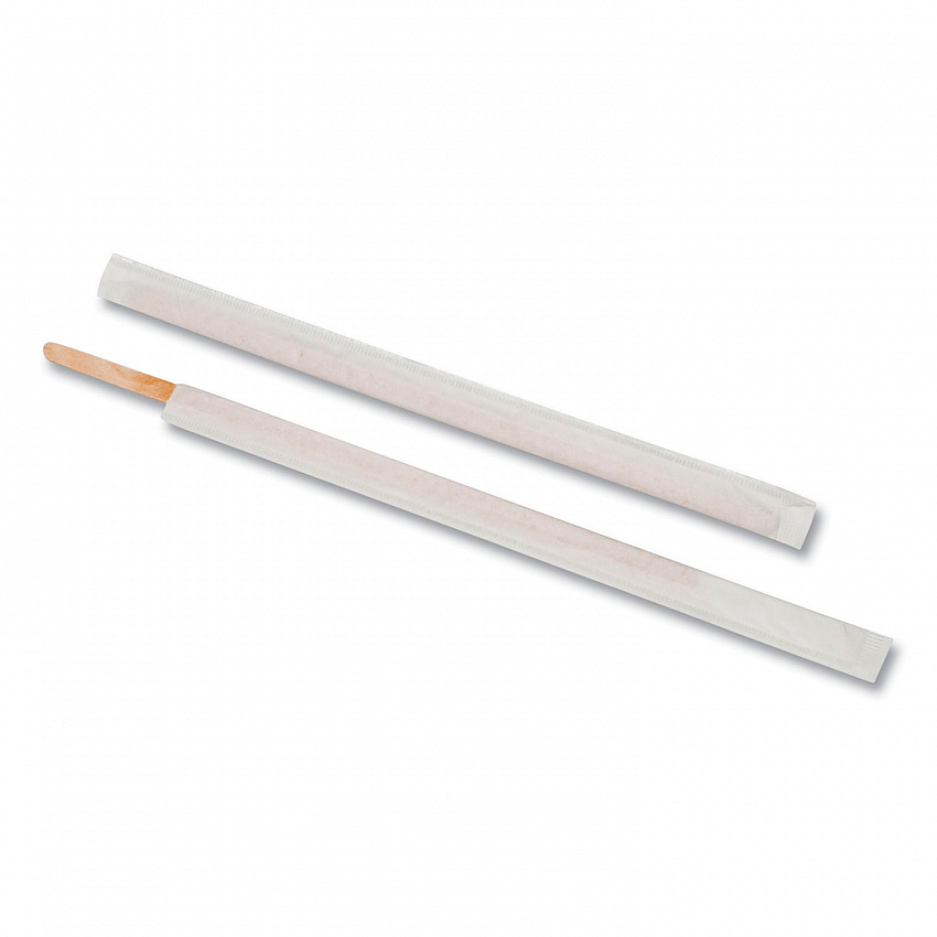Wood Stir Sticks, 7.5", Wrapped, 5,000/Carton (R825W)