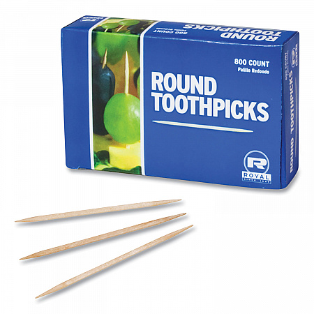 Round Wood Toothpicks, 2.5