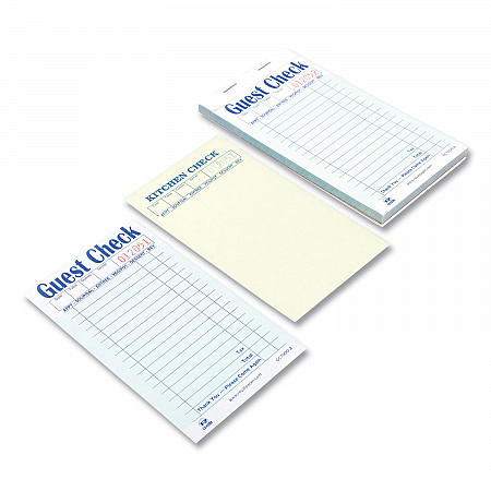 Guest Check Pad, 17 Lines, Two-Part Carbonless, 3.6 x 6.7, 50 Forms/Pad, 50 Pads/Carton (GC70002)