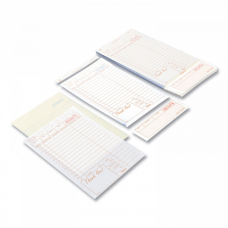 Guest Check Loose-Pack Refill, 15 Lines, Three-Part Carbonless, 4.2 x 8.5, 200 Forms/Pad, 10 Pads/Carton (GC49973)