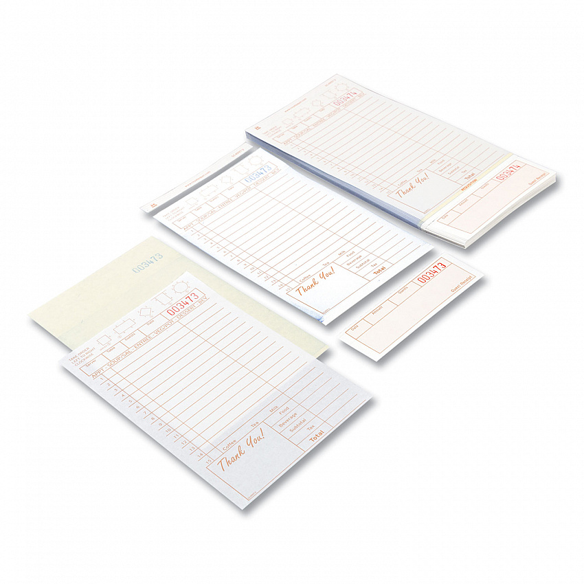 Guest Check Loose-Pack Refill, 15 Lines, Three-Part Carbonless, 4.2 x 8.5, 200 Forms/Pad, 10 Pads/Carton (GC49973)