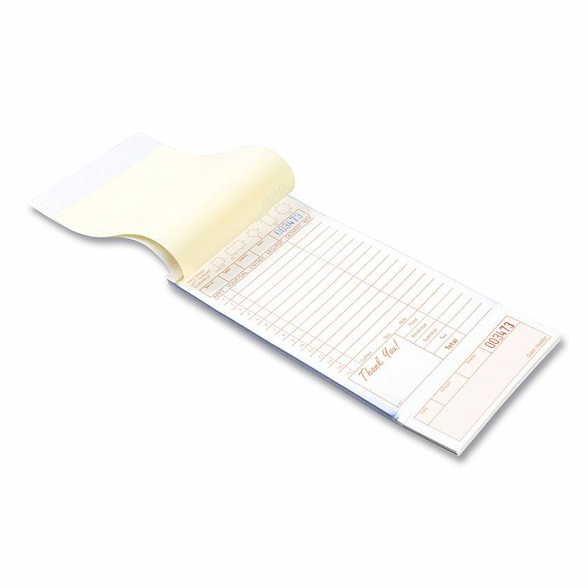 Guest Check Loose-Pack Refill, 15 Lines, Three-Part Carbonless, 4.2 x 8.5, 200 Forms/Pad, 10 Pads/Carton (GC49973)