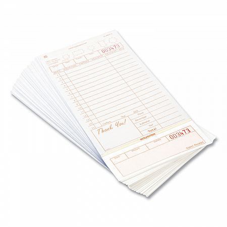 Guest Check Loose-Pack Refill, 15 Lines, Three-Part Carbonless, 4.2 x 8.5, 200 Forms/Pad, 10 Pads/Carton (GC49973)