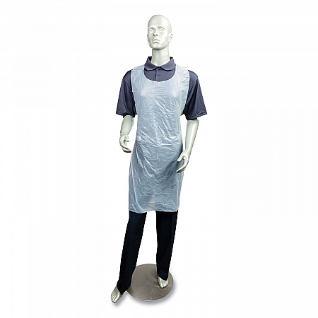 Poly Apron, 28 x 46, One Size Fits Most, White, 100/Pack, 10 Packs/Carton (DA2846)