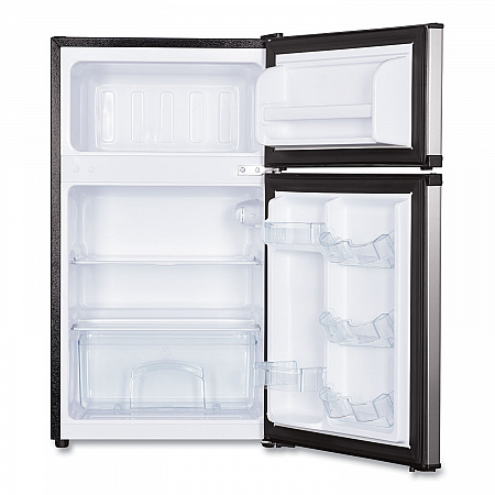 Counter-Height  3.1 Cu. Ft. Two-Door Refrigerator/Freezer, Black/Stainless Steel (RA31B3S)