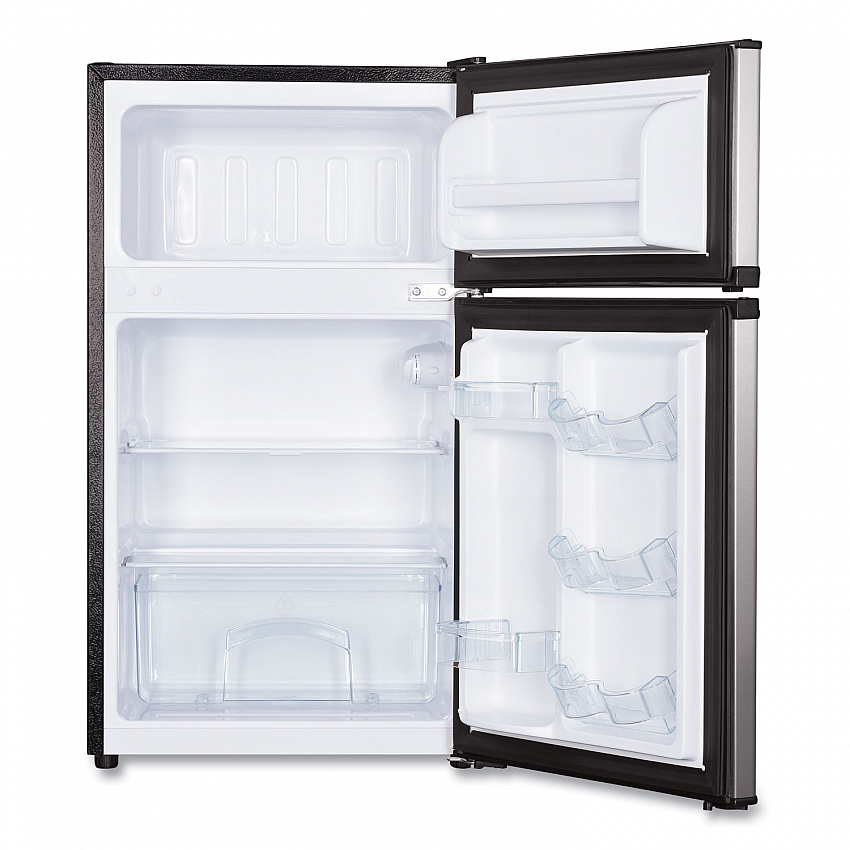 Counter-Height  3.1 Cu. Ft. Two-Door Refrigerator/Freezer, Black/Stainless Steel (RA31B3S)