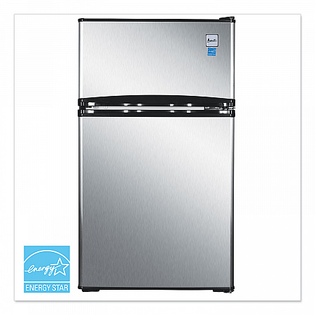 Counter-Height  3.1 Cu. Ft. Two-Door Refrigerator/Freezer, Black/Stainless Steel (RA31B3S)
