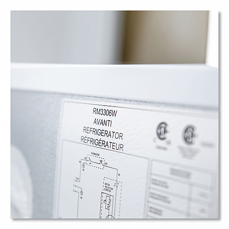 3.3 Cu.Ft Refrigerator with Chiller Compartment, White (RM3306W)