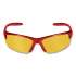 KleenGuard Equalizer Safety Glasses, Red Frames, Amber/Yellow Lens, 12/Carton (21299)