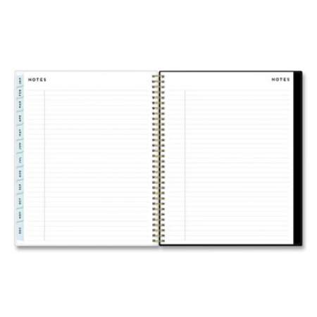 Blue Sky Baccara Dark Create-Your-Own Cover Weekly/Monthly Planner, Floral, 11 x 8.5, Gray/Black/Gold Cover, 12-Month (Jan-Dec): 2022 (110211)