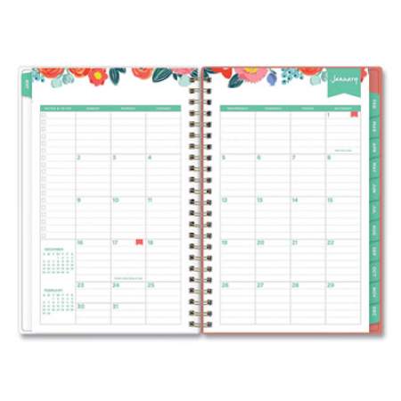 Blue Sky Day Designer Weekly/Monthly Planner, Floral Sketch Artwork, 8 x 5, Multicolor Cover, 12-Month (Jan-Dec): 2022 (137361)