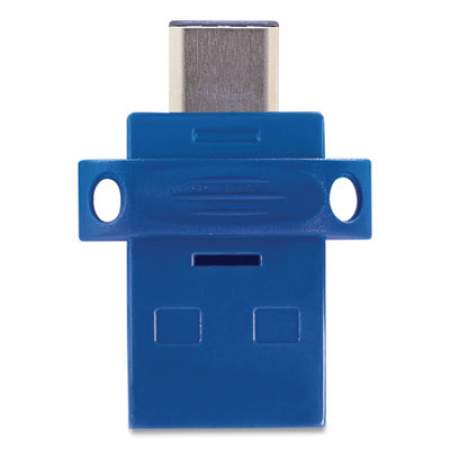 Verbatim Store n' Go Dual USB 3.0 Flash Drive for USB-C Devices, 64 GB, Blue (99155)