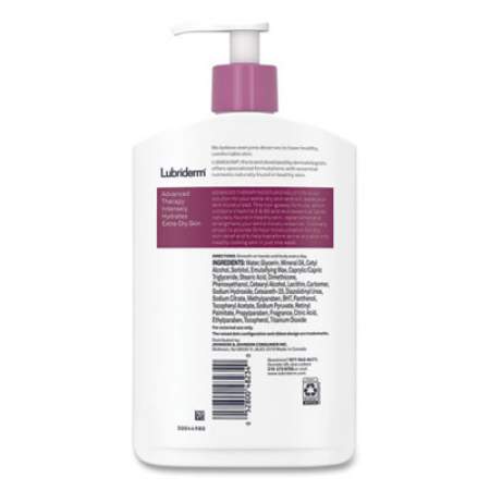 Lubriderm Advanced Therapy Moisturizing Hand/Body Lotion, 16 oz Pump Bottle, 12/Carton (48322)
