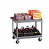 Two-Shelf Metal Cart, Metal, 2 Shelves, 500 lb Capacity, 24