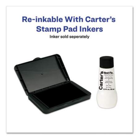 Carter's Pre-Inked Felt Stamp Pad, 4.25 x 2.75, Black (21081)