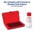 Carter's Pre-Inked Felt Stamp Pad, 4.25 x 2.75, Red (21071)