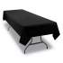 Tablemate Table Set Rectangular Table Covers, Heavyweight Plastic, 54" x 108", Black, 6/Pack (549BK)