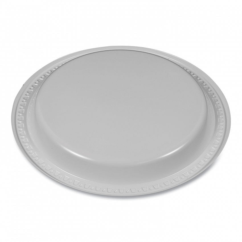Plastic Dinnerware, Plates, 9" dia, White, 500/Carton (9644WH)