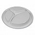 Plastic Dinnerware, 3-Compartment Plates, 9