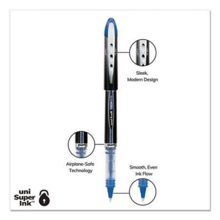 uni-ball VISION ELITE Roller Ball Pen, Stick, Micro 0.5 mm, Assorted Ink Colors, Black Barrel (58092PP)