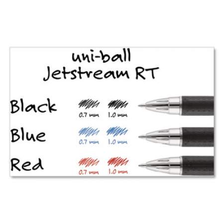 uni-ball Jetstream Retractable Ballpoint Pen, Fine 0.7 mm, Blue Ink, Blue Barrel (62153)