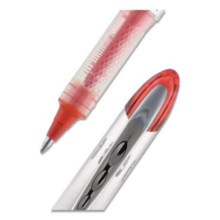 uni-ball VISION ELITE Roller Ball Pen, Stick, Bold 0.8 mm, Red Ink, White/Red Barrel (69023)