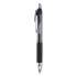 uni-ball Signo 207 Gel Pen, Retractable, Medium 0.7 mm, Blue Ink, Smoke/Black/Blue Barrel, Dozen (33951)